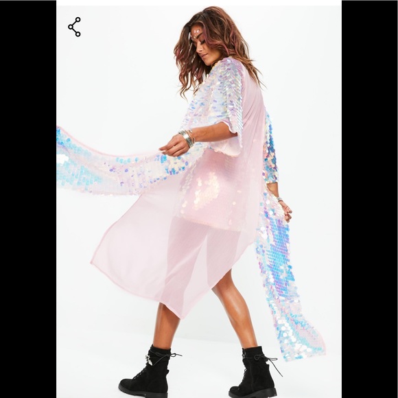 missguided sequin kimono